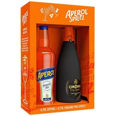 Cinzano to spritz пенливо вино 0.750 л.  и Aperol ликьор 0.700 л