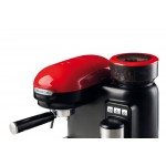 Ariete Espresso Moderna червена кафемашина с професионална кафемелачка