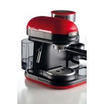 Ariete Espresso Moderna червена кафемашина с професионална кафемелачка