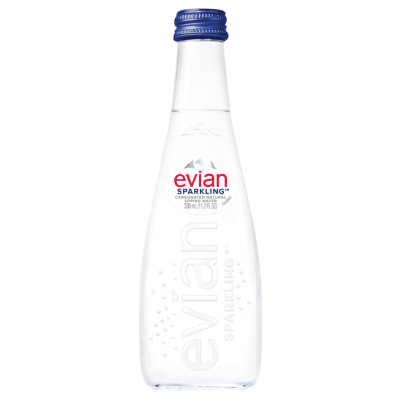 Evian газирана вода стъкло 0.330 л