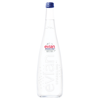 Evian газирана вода стъкло 0.750 л