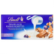 Lindt Swiss Classic млечен шоколад с лешник и стафиди 100 гр. 