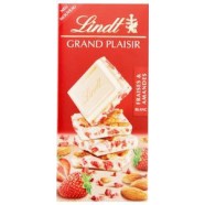Lindt Grand Plaisir Бял шоколад с бадеми и ягоди 150г.