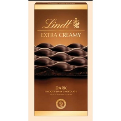 Lindt Extra Creamy Dark черен шоколад 80 гр. 