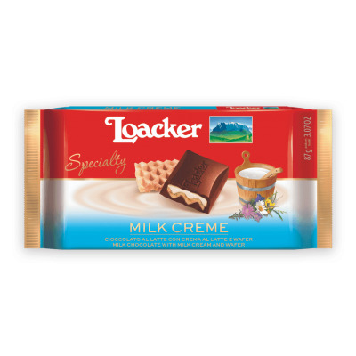 Loacker млечен шоколад  87 г.