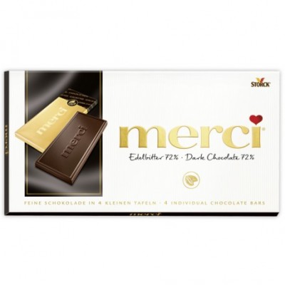 Merci черен шоколад със 72% какао 100 гр.