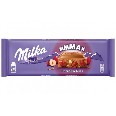 Milka шоколад с лешници и стафиди 270 гр.