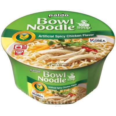 Paldo Bowl Noodle Soup Spicy Chicken инстант рамен с люто пиле 0.086 кг. Paldo Bowl Noodle Soup Spicy Chicken инстант рамен с люто пиле 0.086 кг.
