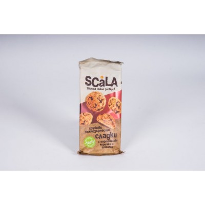 Scala пълнозърнести сладки с портокалови корички и шоколад