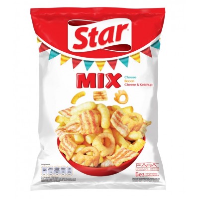 Star Snacks Mix Red Cheesy царевични пръчици 90 гр