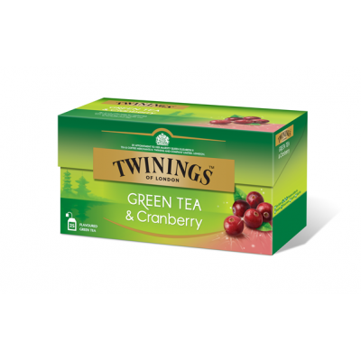 TWININGS Зелен с боровинки 25 бр.