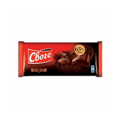 Своге натурален шоколад 65% какао 90 гр.